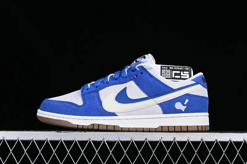 All categories Nk SB Dunk series Nk SB Dunk Low low-top sneakers Nk SB Dunk Low "85" white and blue double hook SB low-top sports and leisure sneakers DO9457-139